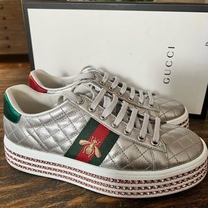 GUCCI Trapuntata Women’s Ace Platform Sneakers